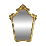 Large antique wall mirror in carved gilded wood – height: 85 cm