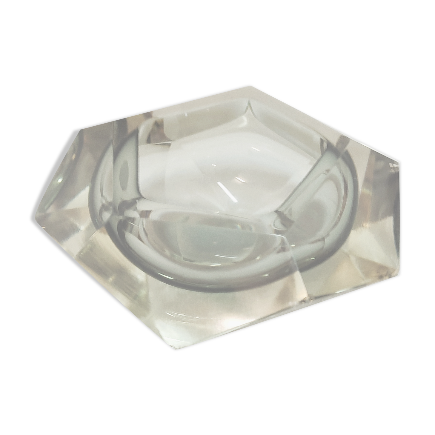 Bol décoratif en verre de Murano. Italie années 1980