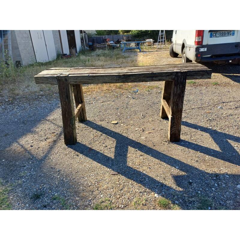 19th century oak workbench