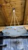 Art Deco glass press basin suspension signed Degue