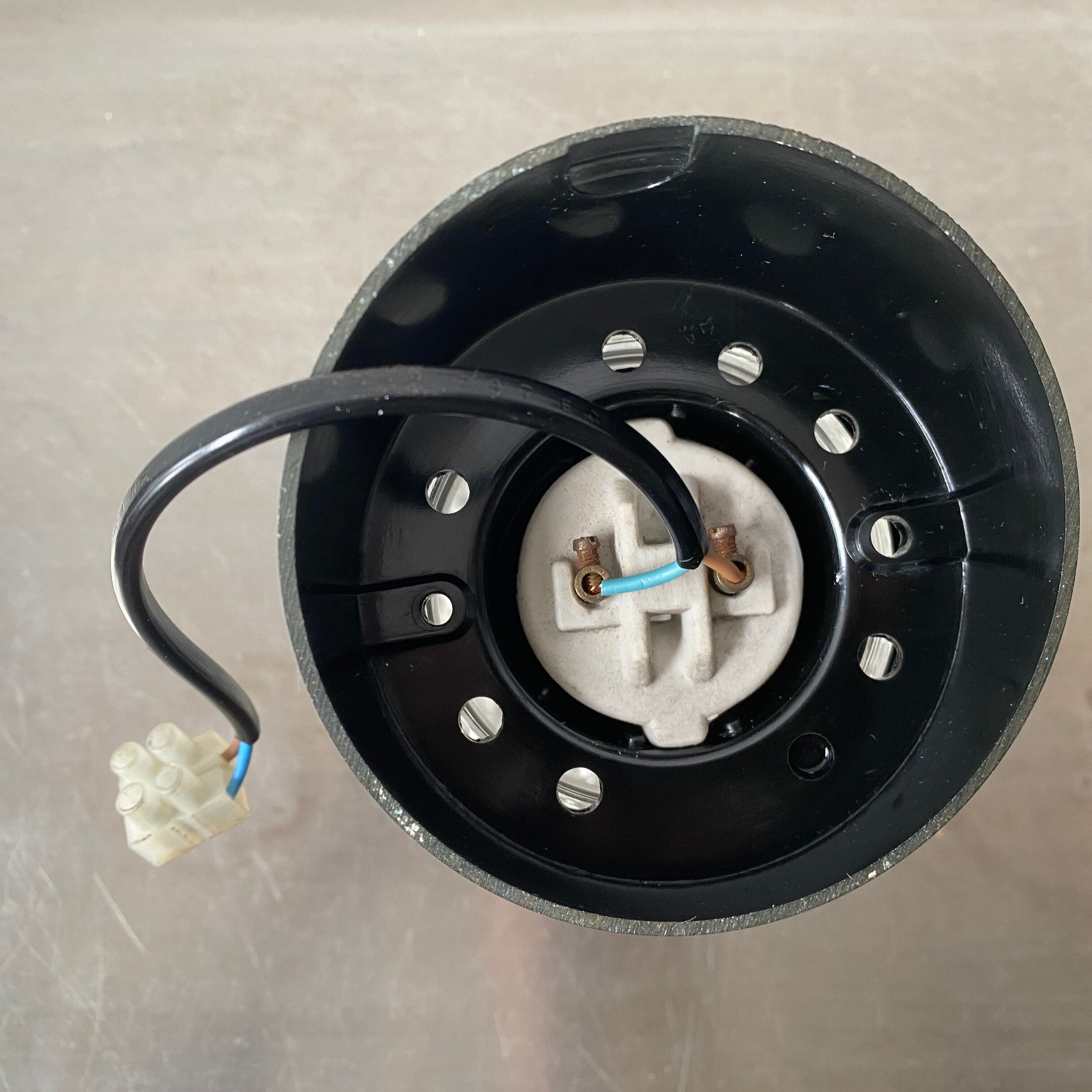 Old wall lamp molded glass 1960