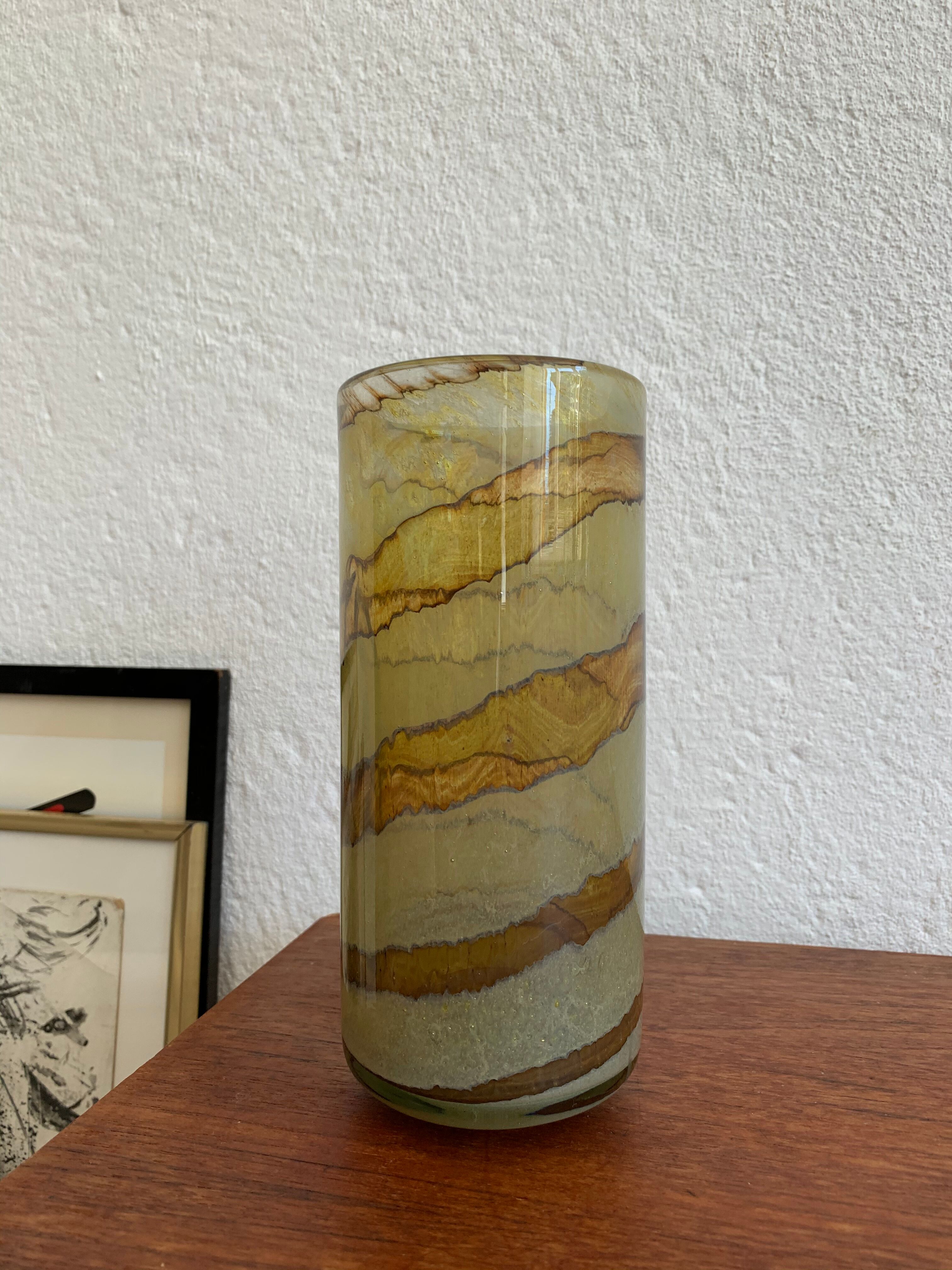 Vase verre de Murano vintage signé