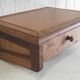 Wall-mounted writing desk in solid oak - mid 20th century.