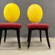 Pair of medallion chairs, Funny Valentine model, by Jean-Charles de Castelbajac, 20th century