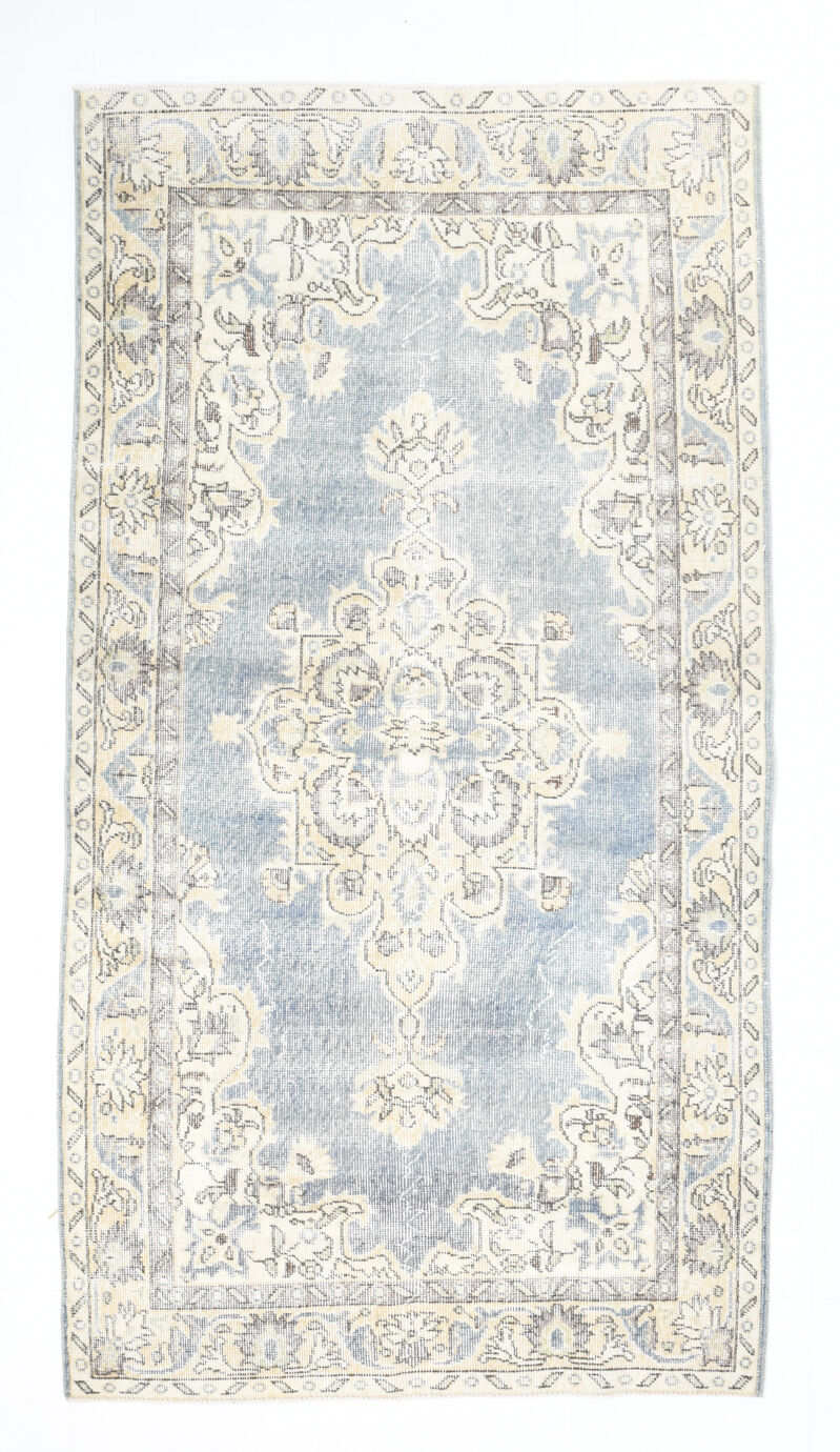 Classic soft blue carpets 216x117cm