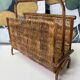 Rattan magazine rack