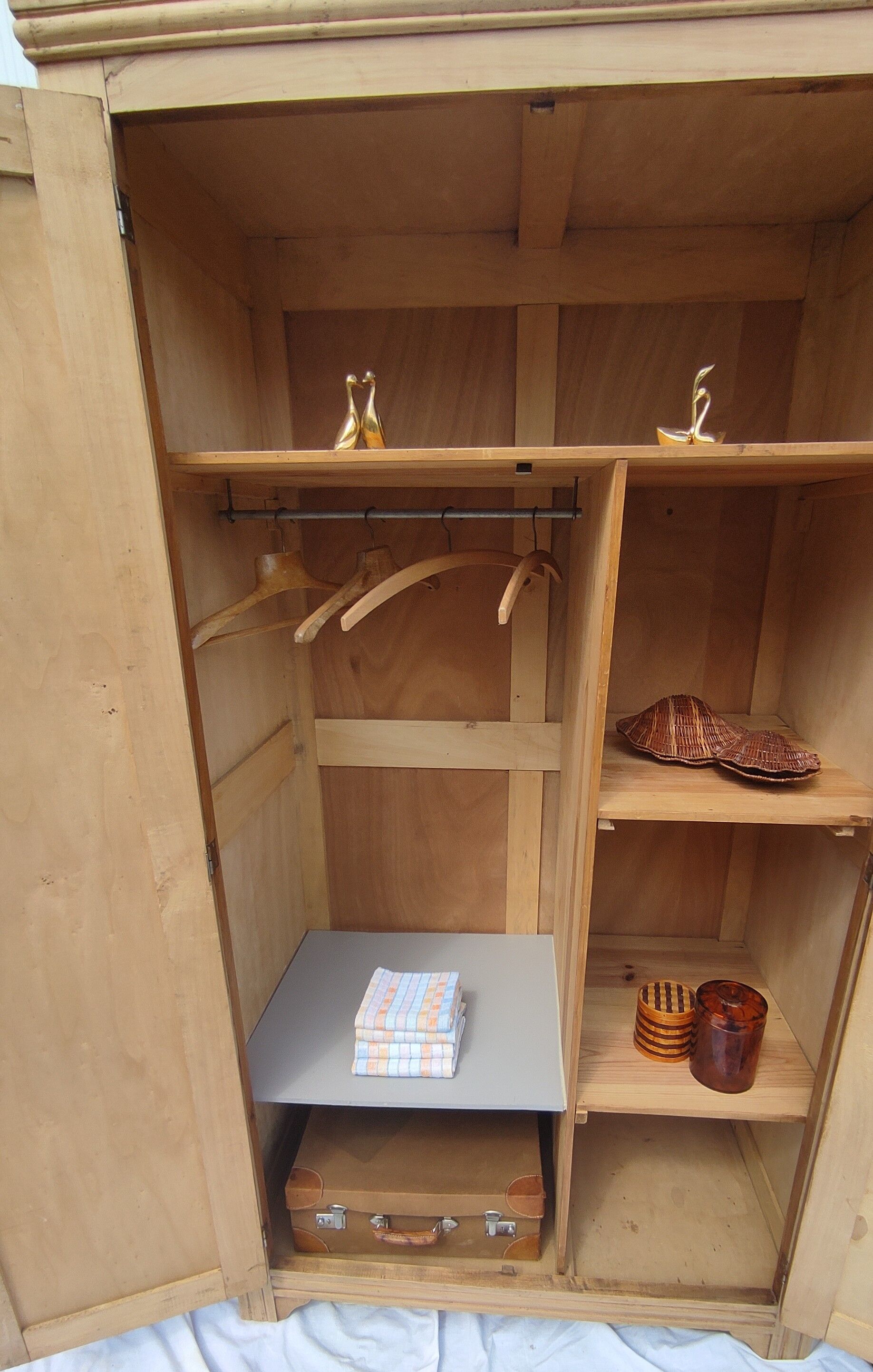 Parisian wardrobe in raw wood