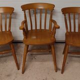Set of country chairs and armchairs
