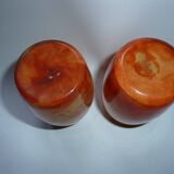 Paire de petits vases pâte de verre signée Daum Nancy France