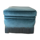 Blue velvet pouf