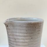 Enameled stoneware pitcher by Jeanne and Norbert Pierlot