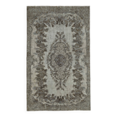 Overdyed Wool Vintage Handmade Carved Rug 164 cm x 267 cm