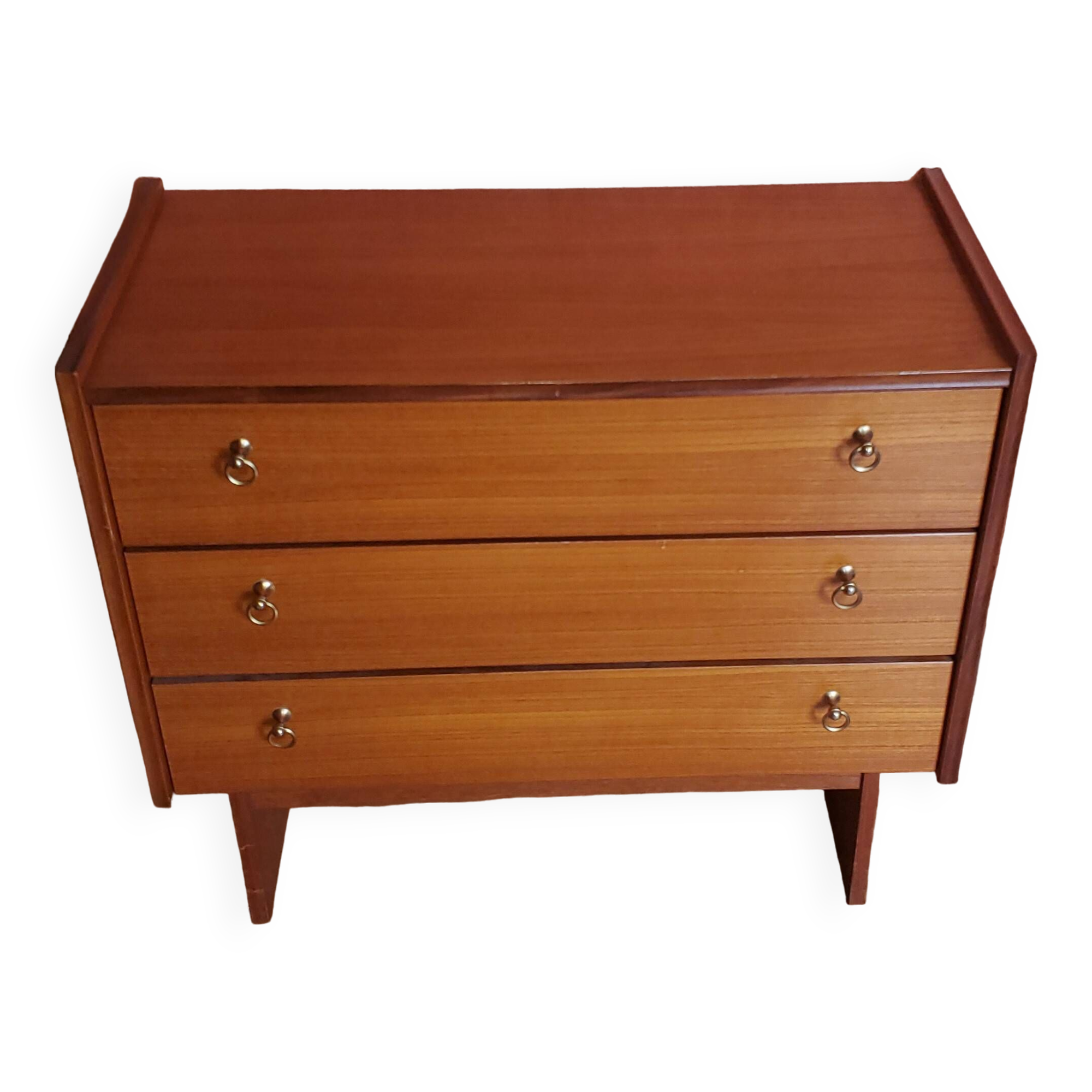 Vintage 3 drawer chest of drawers 1970