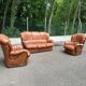 Salon en cuir cognac Alberto Nieri, Italie
