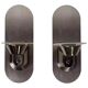 Paire d'appliques en inox et verre