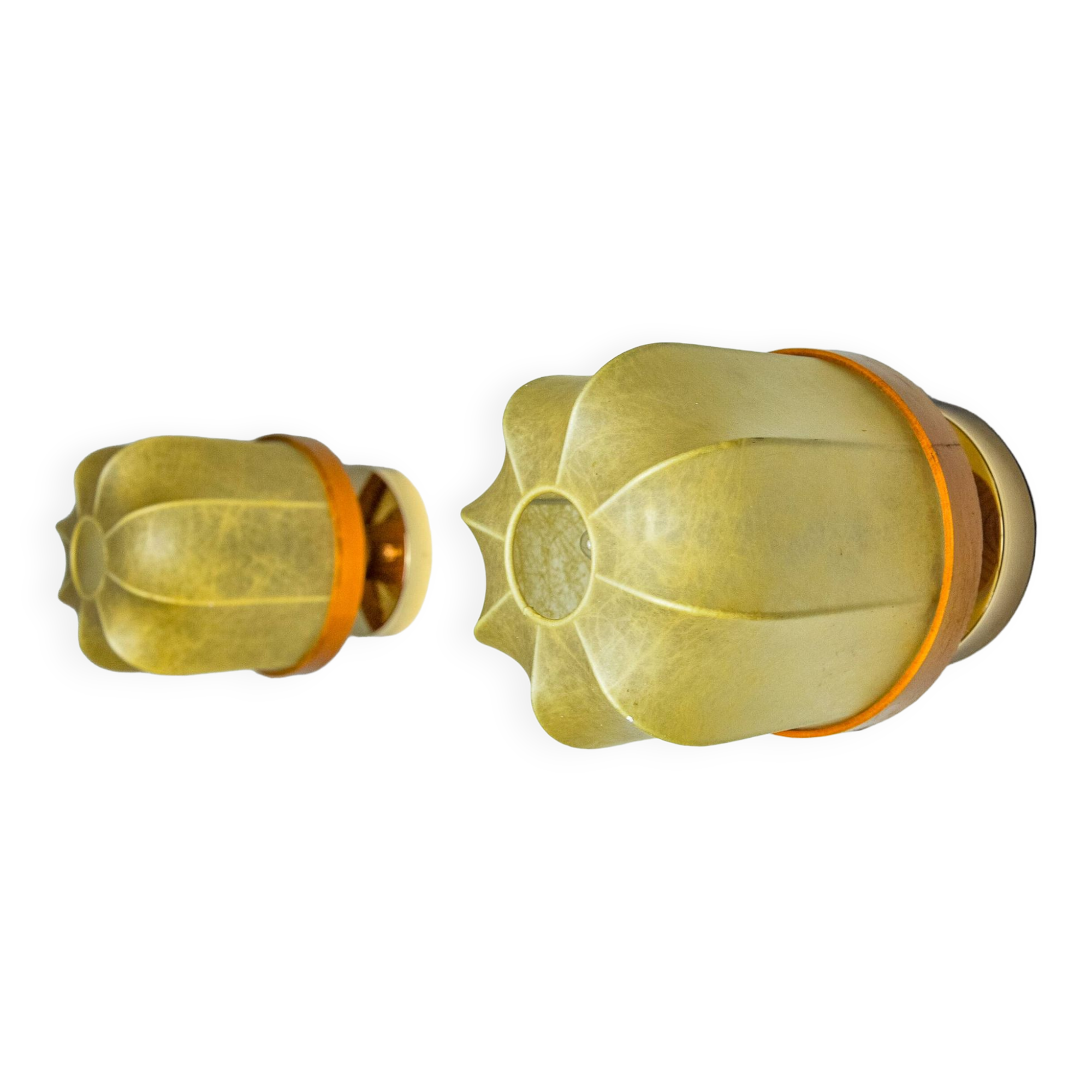 Pair of “cocoon” wall lights, Italy, 1970
