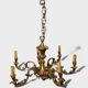 6-arm solid bronze chandelier in Louis XV style - Vintage