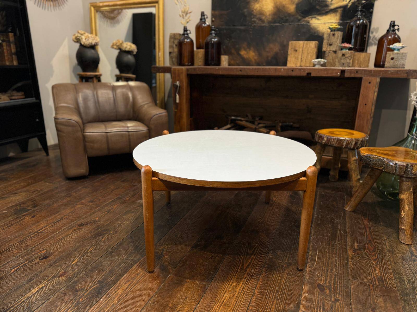 Table basse ronde vintage