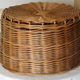 Rattan ottoman