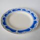 Set of 4 gien royal blue art deco flat plates 1930