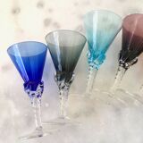 Set of 6 colored alcohol glasses