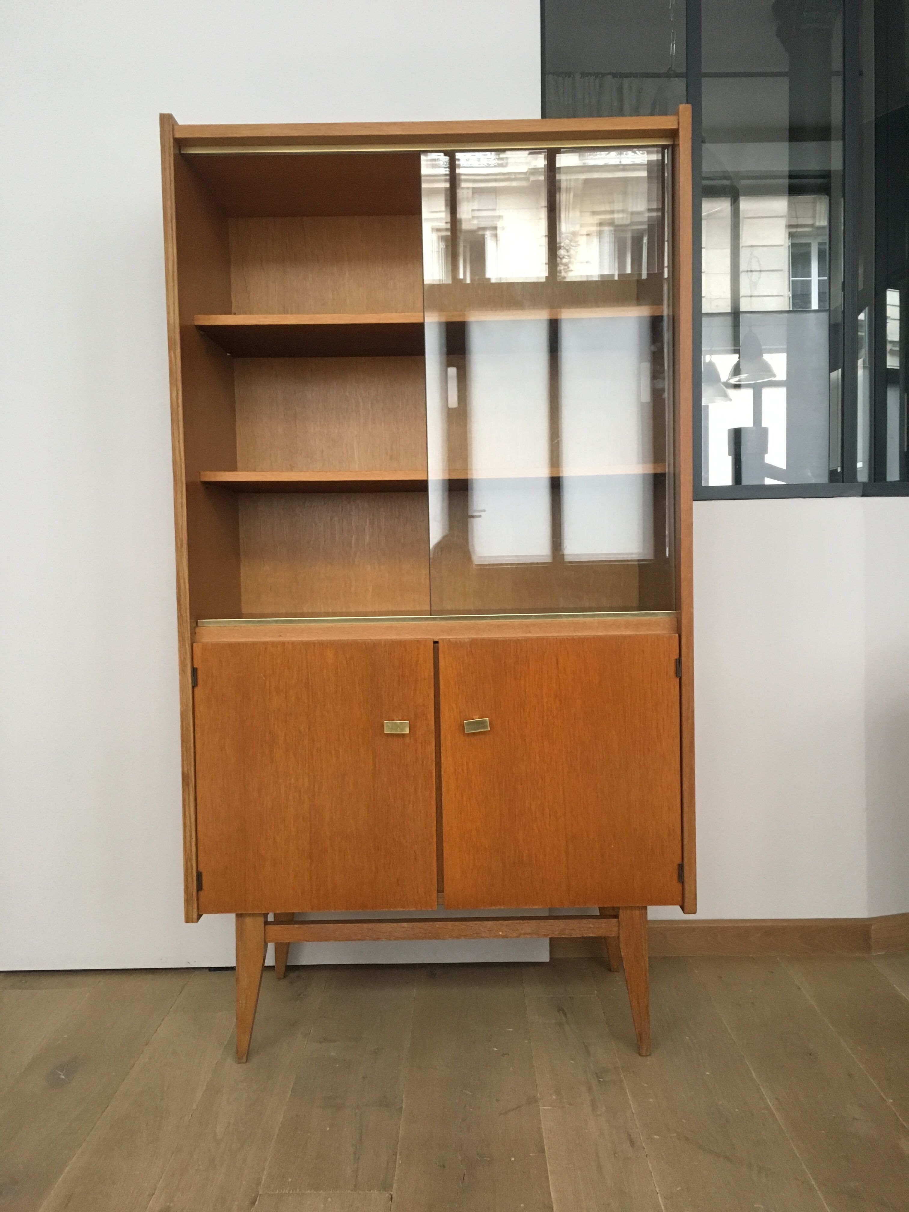 Bookcase with compass feet