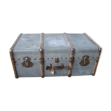 Old wooden travel trunk
