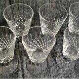 Set of 6 wine glasses cristallerie lorraine