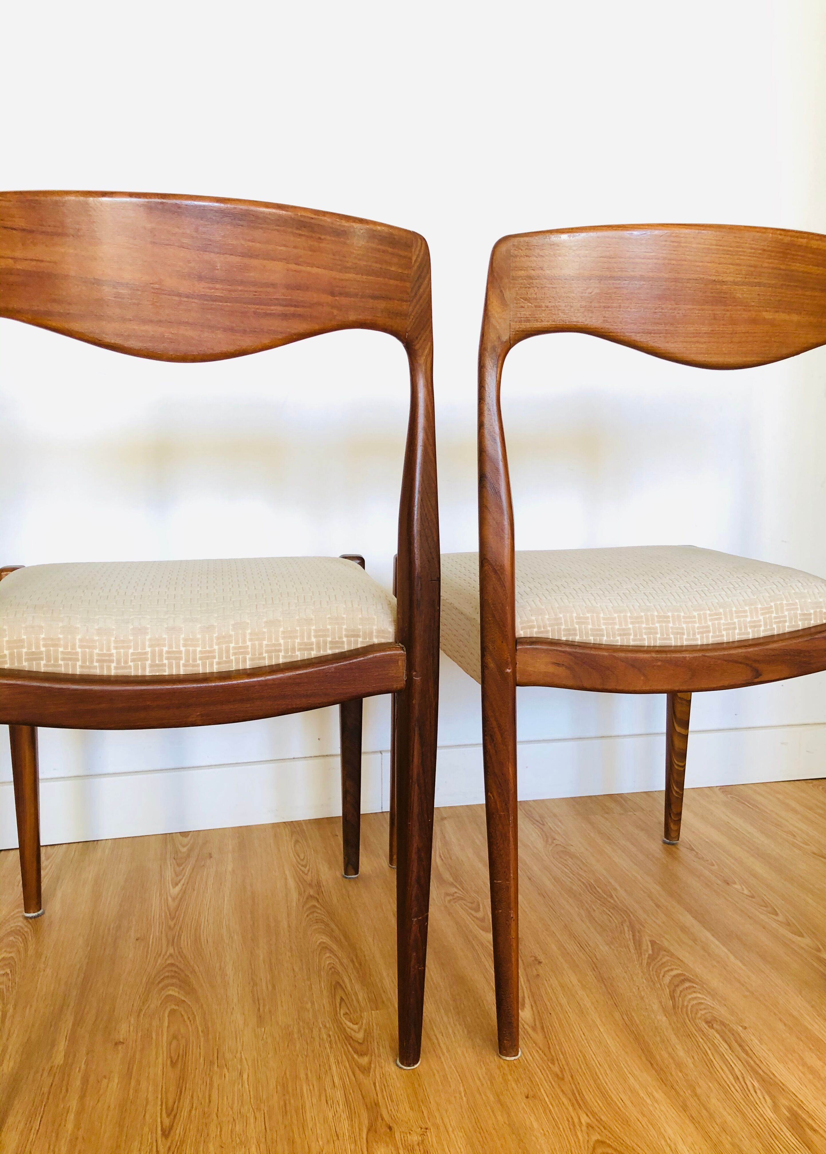 Pair of teak chairs