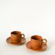 Pair of stoneware espresso cups, 1970