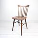 Chaise vintage en bois avec dossier à barreaux, style classique rustique 60