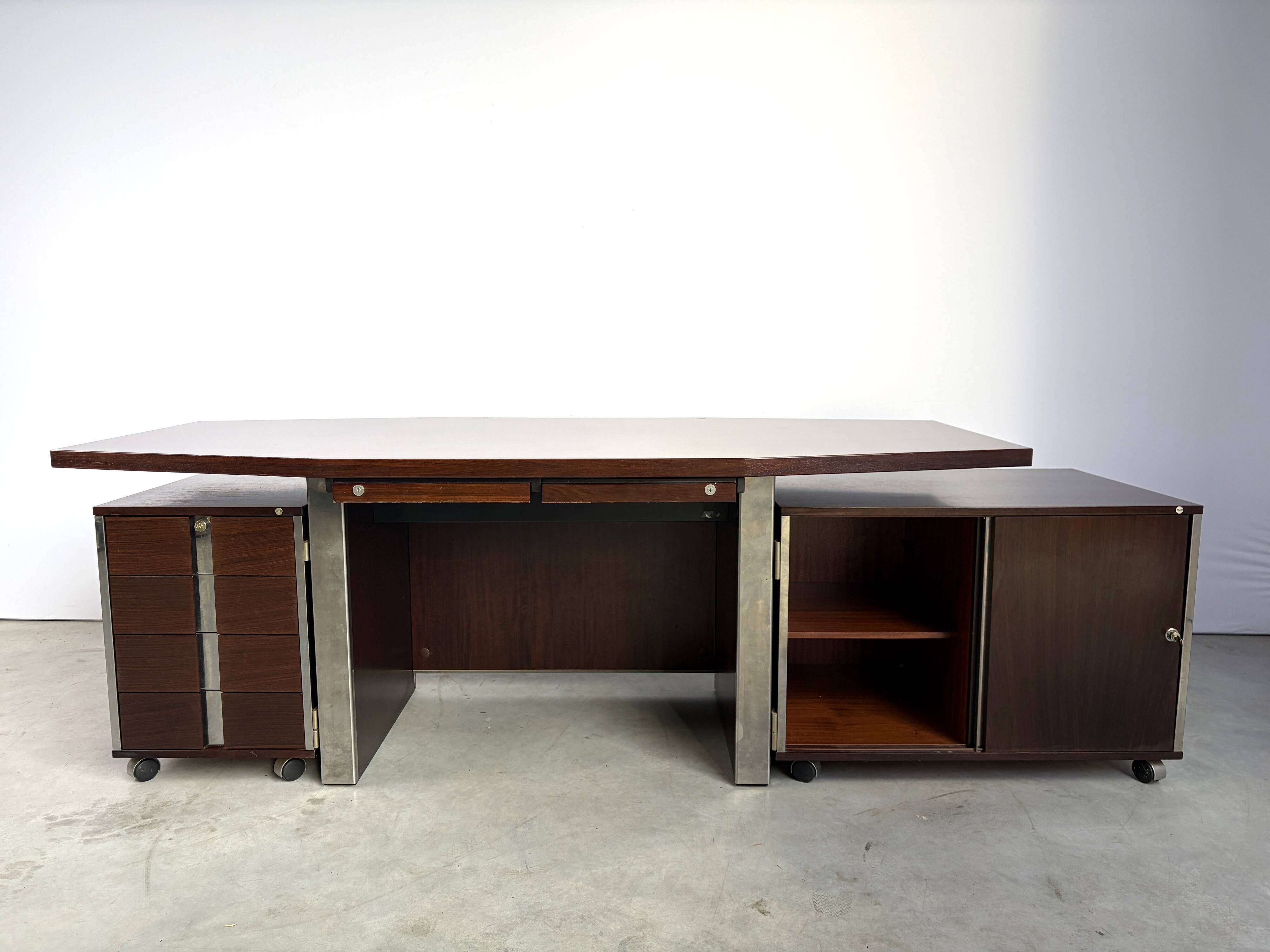 Vintage desk by Ennio Fazioli/Ico Parisi for Mim Italy, 1970s
