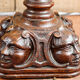 Twisted foot lamp carved in oak