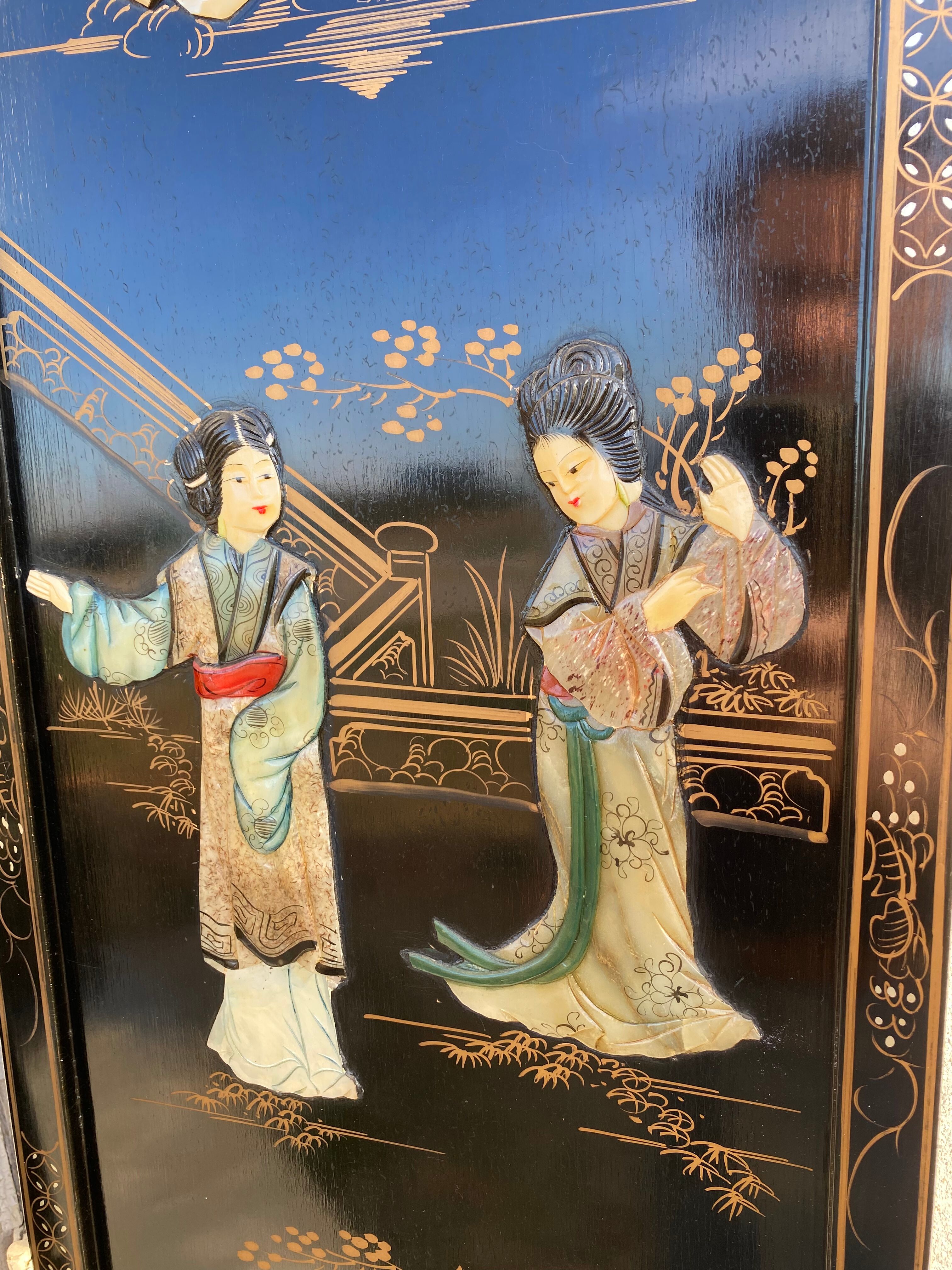 Chinese lacquered panels