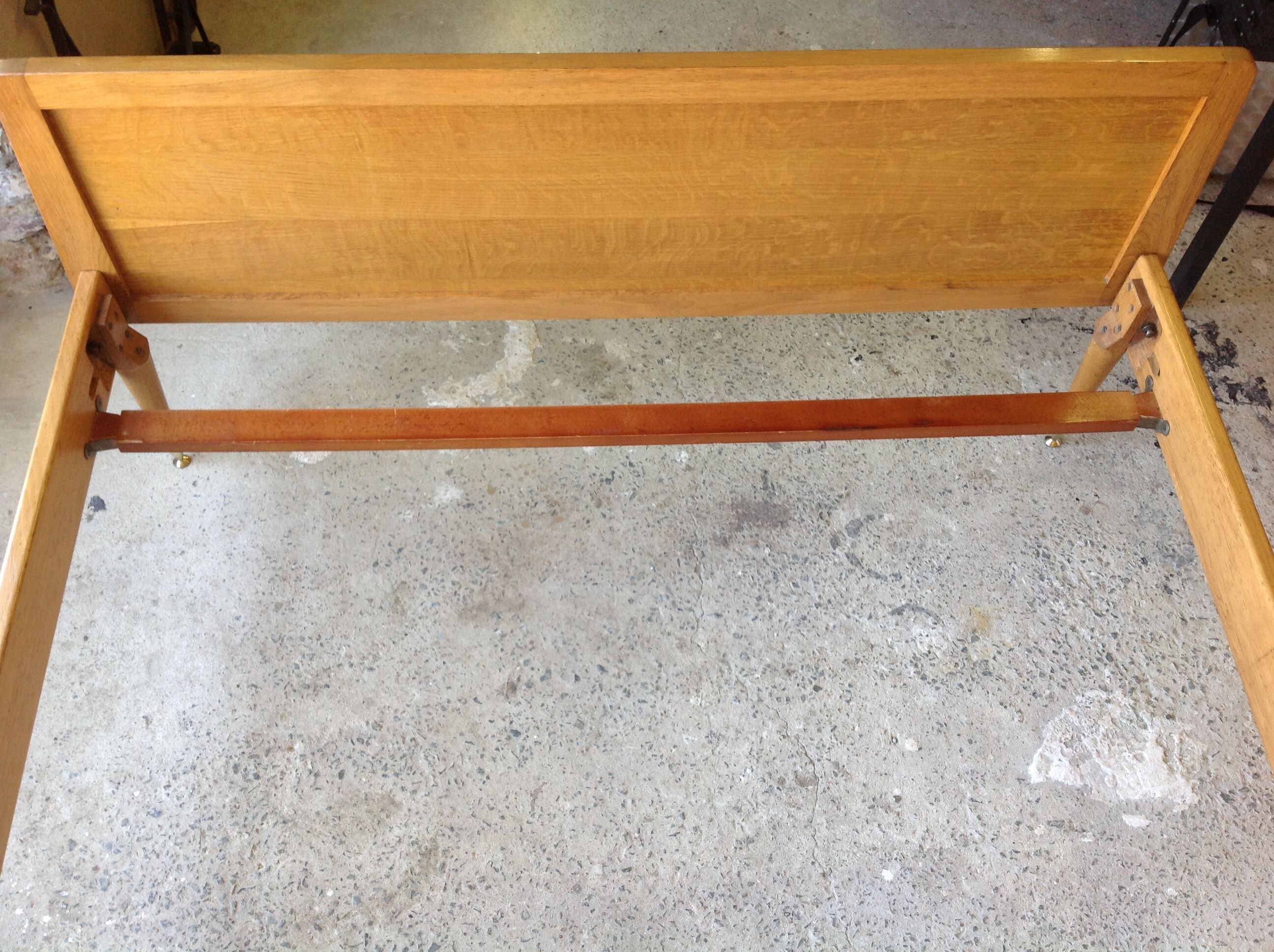 Vintage rattan wood bed