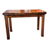 Walnut burl frieze table