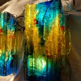 Pair of raak glass appliques, Willem Van Oyen, Chartres model
