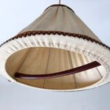 Suspension scandinave en tissu et teck vintage années 60