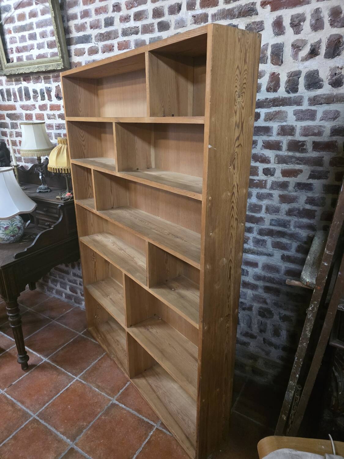 Vintage 70s fir bookcase