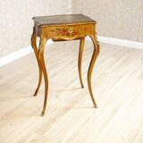 Mahogany Sewing Table with Brass Details, 1890s