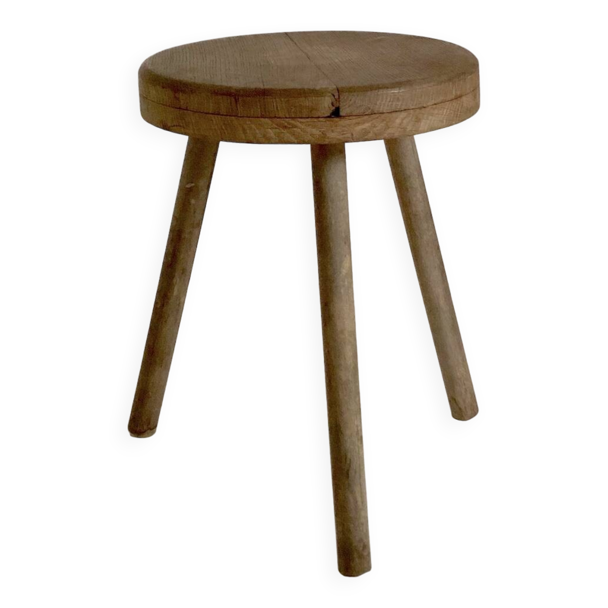 Brutalist Tripod Foot Stool Solid Wood