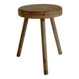 Brutalist Tripod Foot Stool Solid Wood