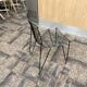Stackable metal chair for outdoor and indoor use