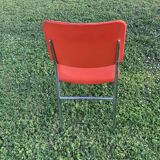 Série de 4 chaises vintage orange