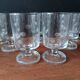 7 Luminarc 11cl "suede" glassware, transparent with cut pattern, France