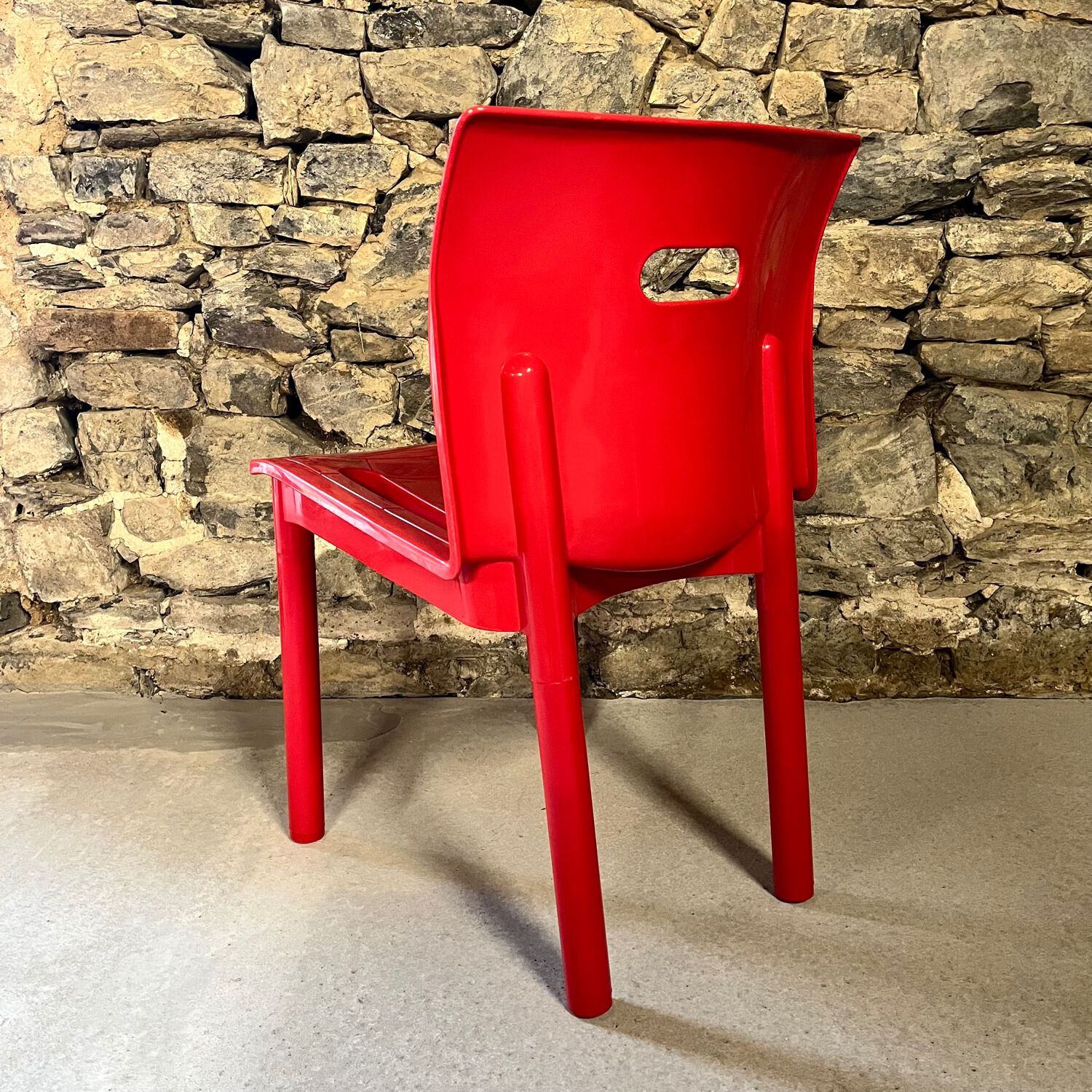 3 chaises 4870 par Anna Castelli Ferrieri pour Kartell