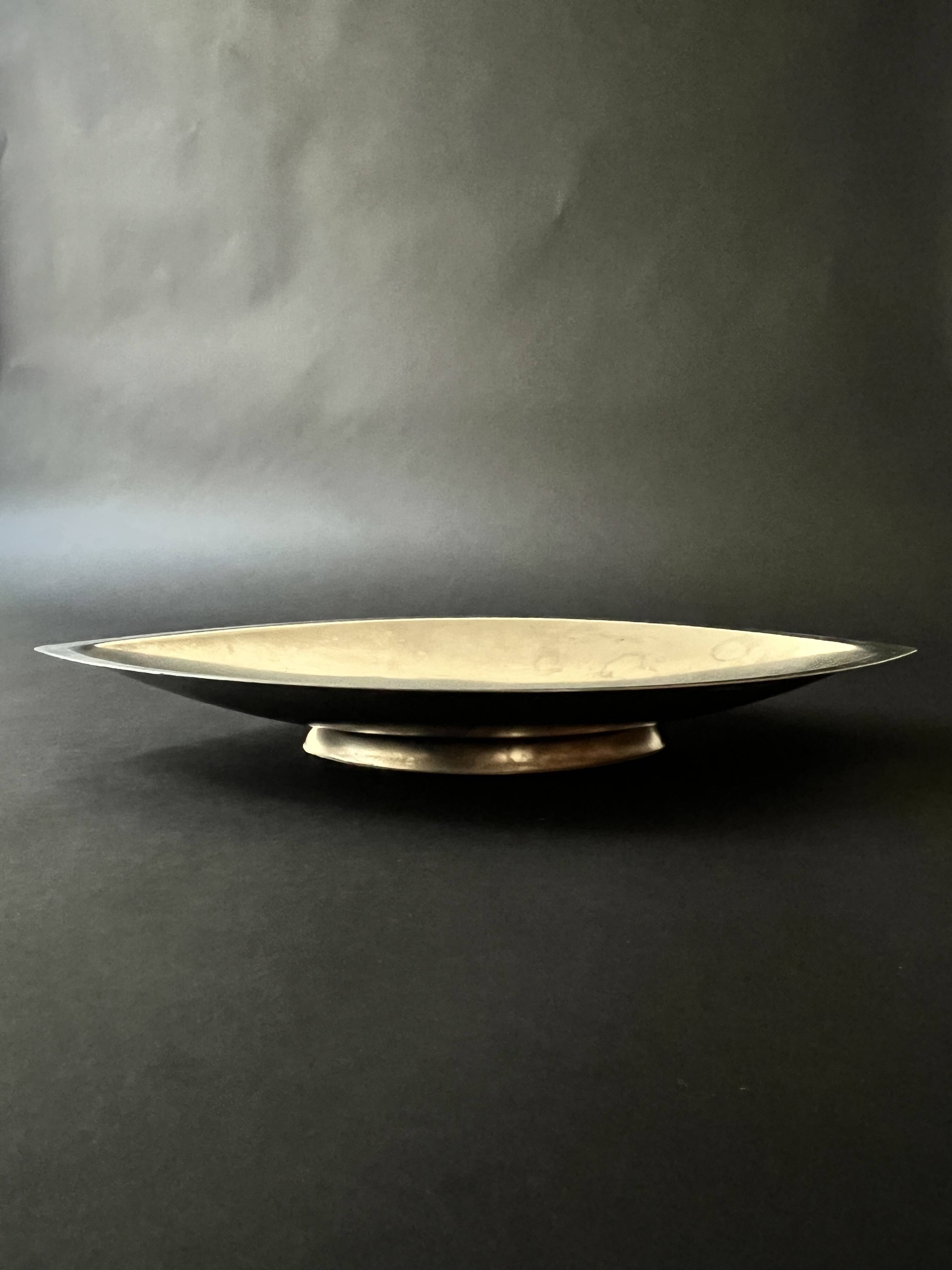 Chrome-plated metal serving dish / bowl Guy Degrenne, France 1970