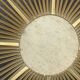 Large vintage metal mirror sun chaty Vallauris Ø 90 cm