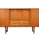 Teak highboard, Danish design, 1960s, production: Denmark