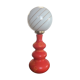 Lampe vintage en céramique et opaline années 60-70